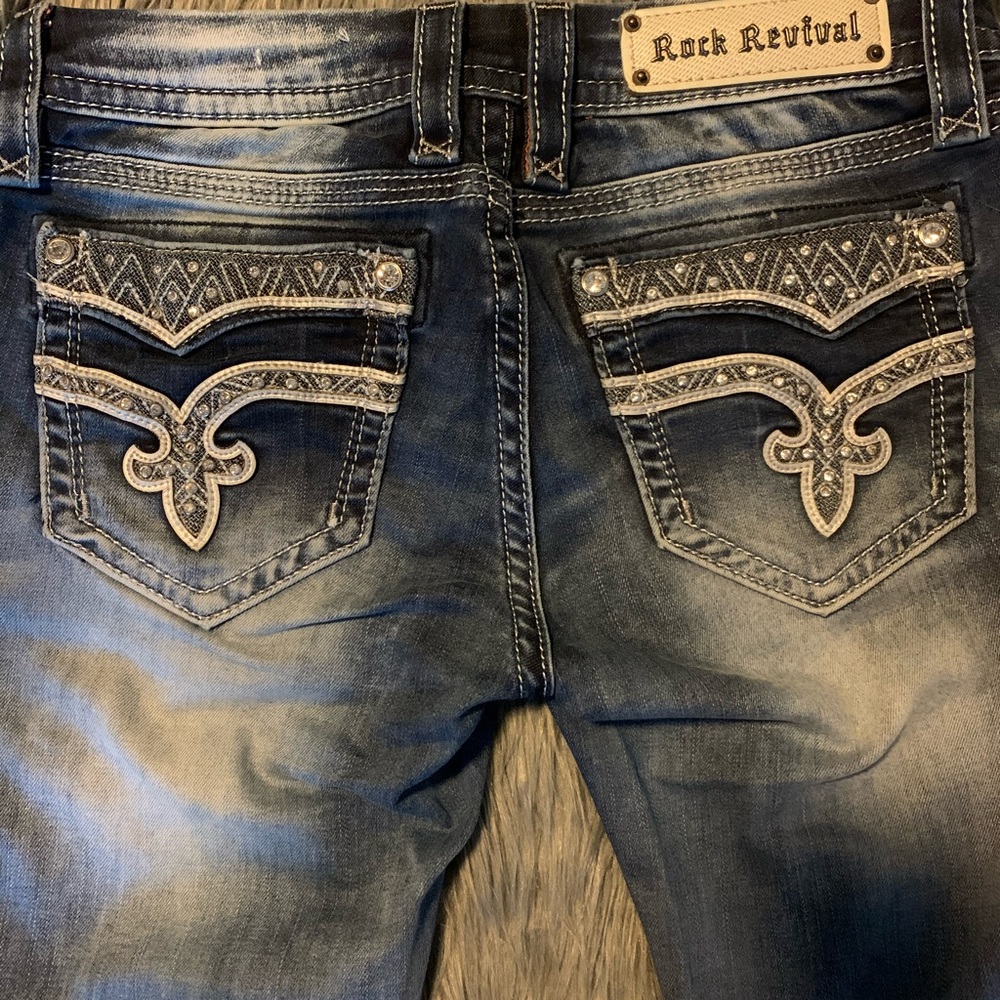 Rock Revival Vivian cuffed skinny jeans Sz 28